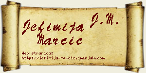 Jefimija Marčić vizit kartica